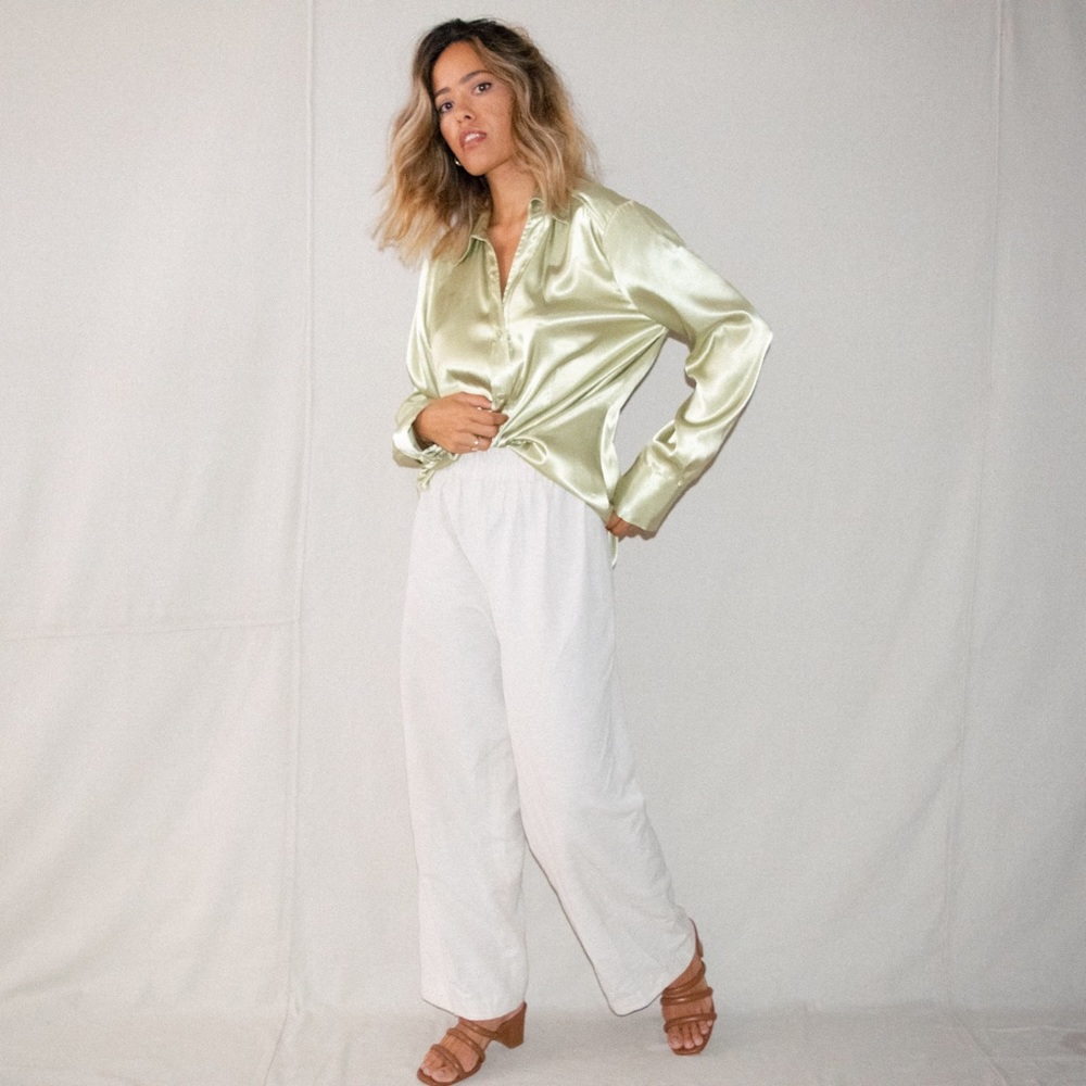 Silky Lime Blouse